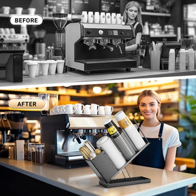 Dunatou ready-for-dirty-soda bar setups with organized cups