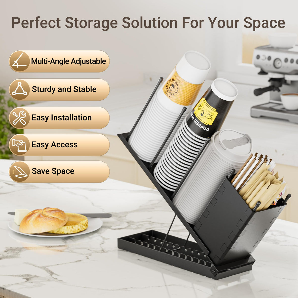 Dunatou slim 4-inch-wide design fits tight counters