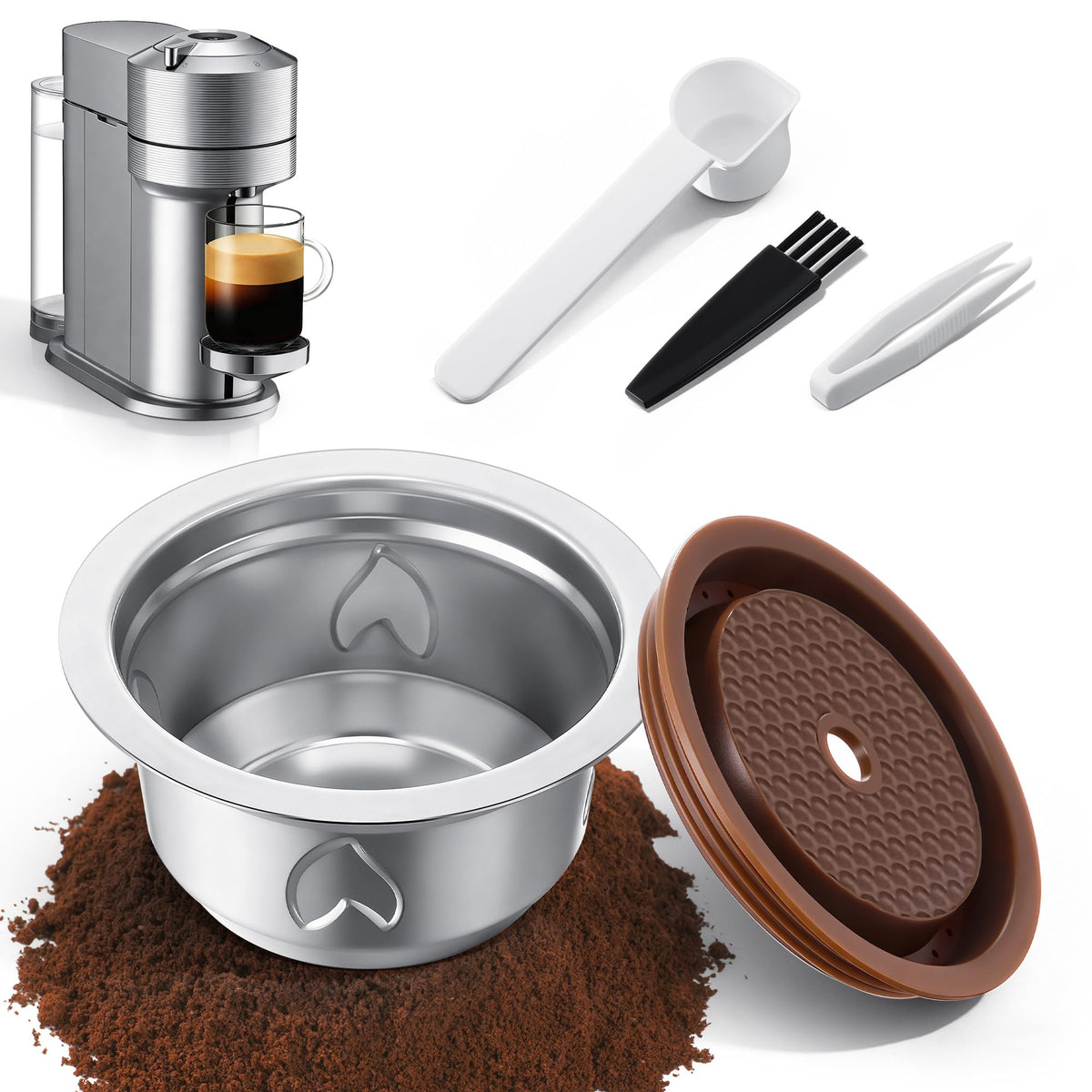 Dunkive 230ml coffee pod with silicone lid showing a tight seal for rich flavor.