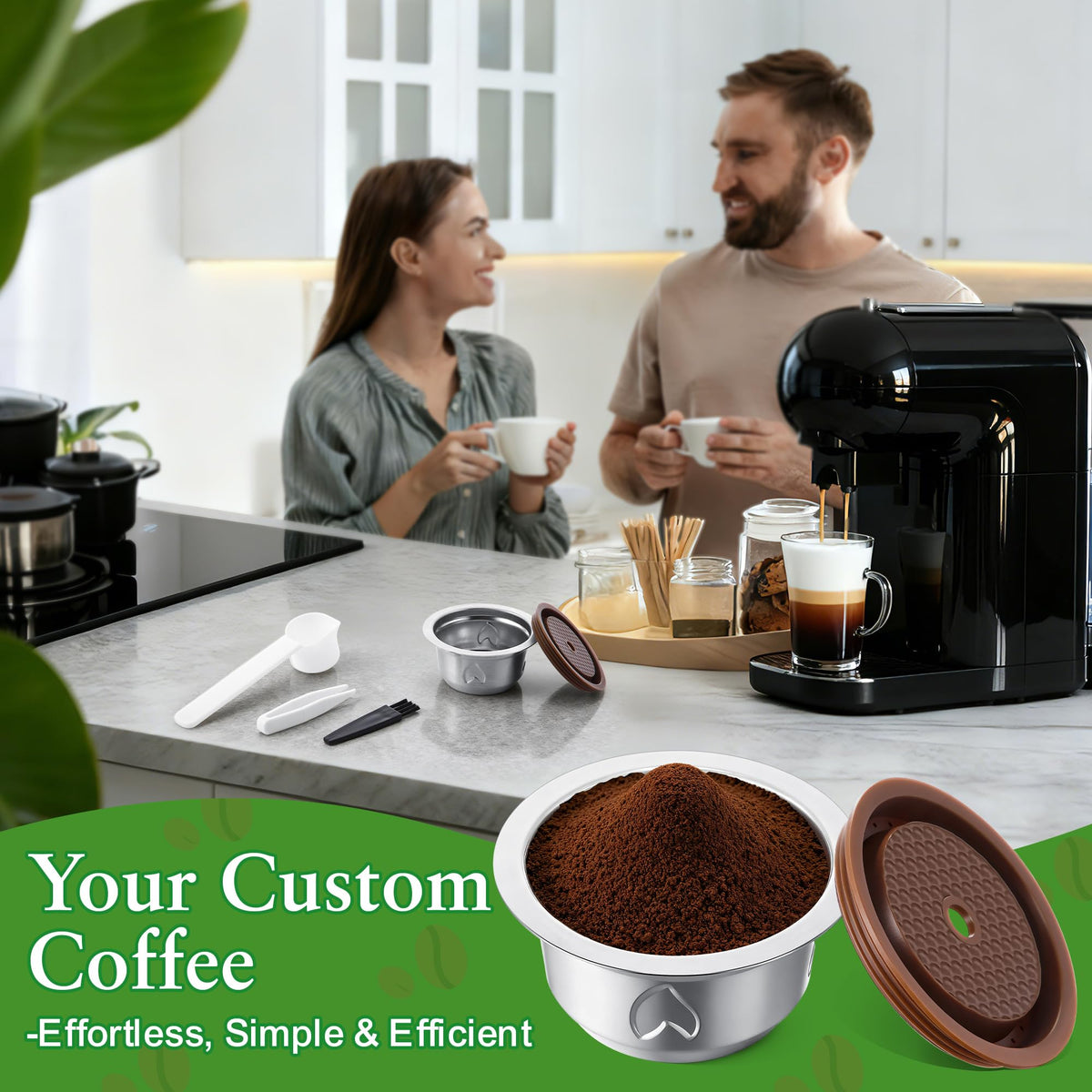 Dunkive reusable pod eco-friendly coffee solution reduces waste and saves money.
