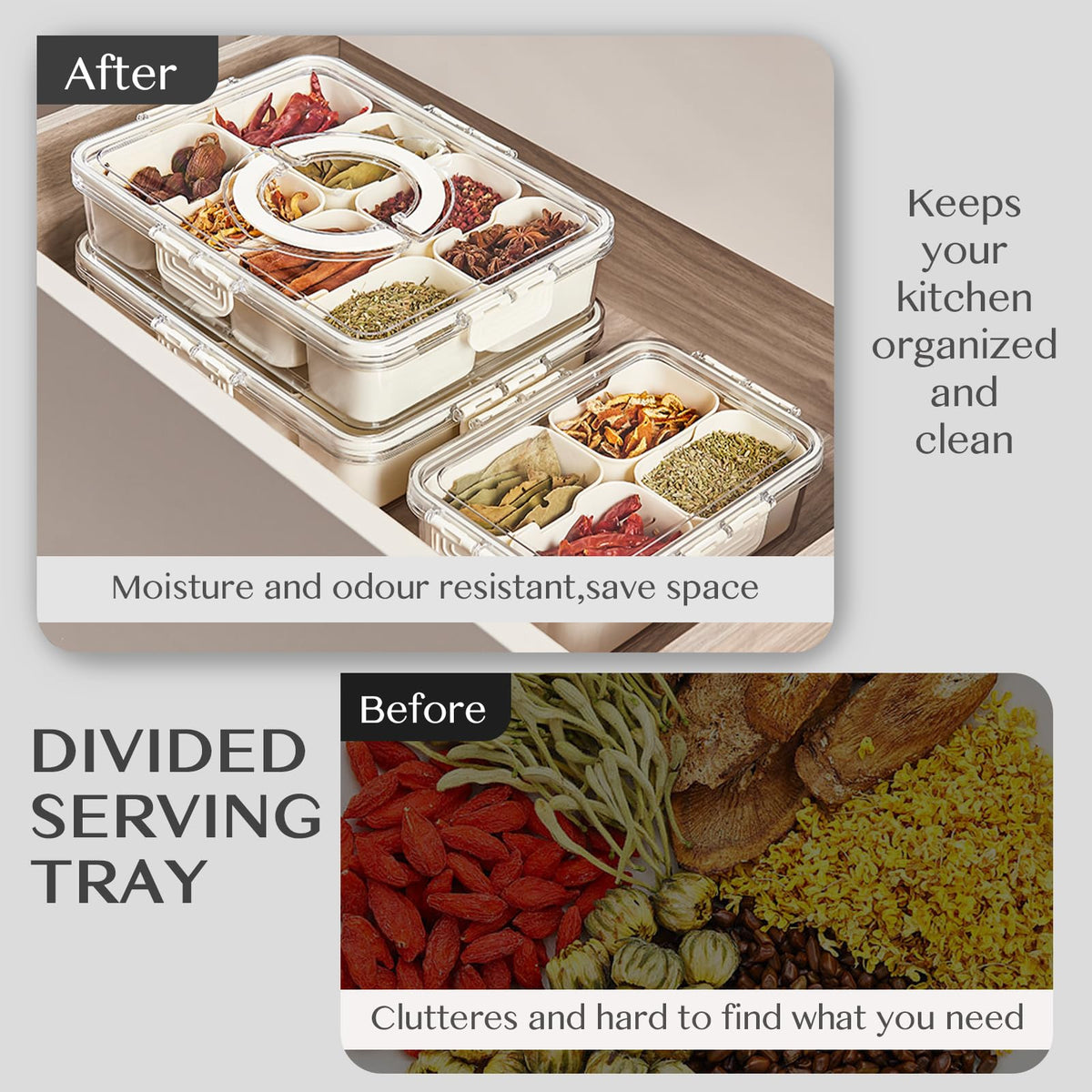 Dunruz Snackle Box clear lid provides quick visibility of contents.