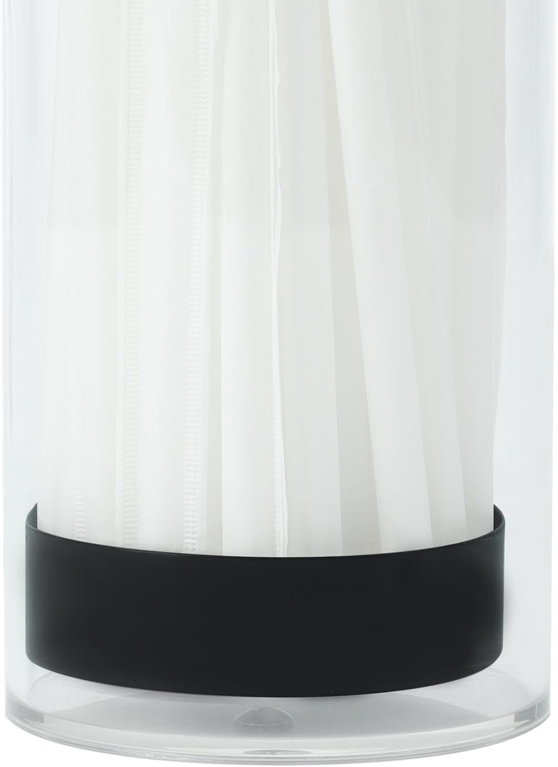 DUNTON clear straw organizer body showing large capacity for many drinking straws.