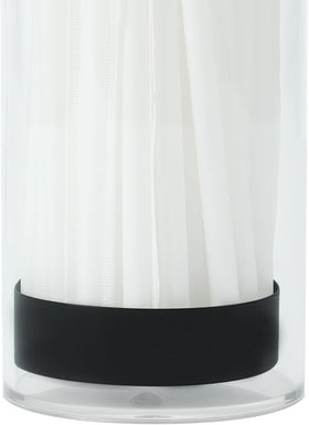 DUNTON clear straw organizer body showing large capacity for many drinking straws.