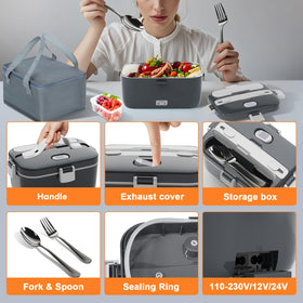 DUPASU electric lunch box dishwasher-safe parts for easy cleaning.