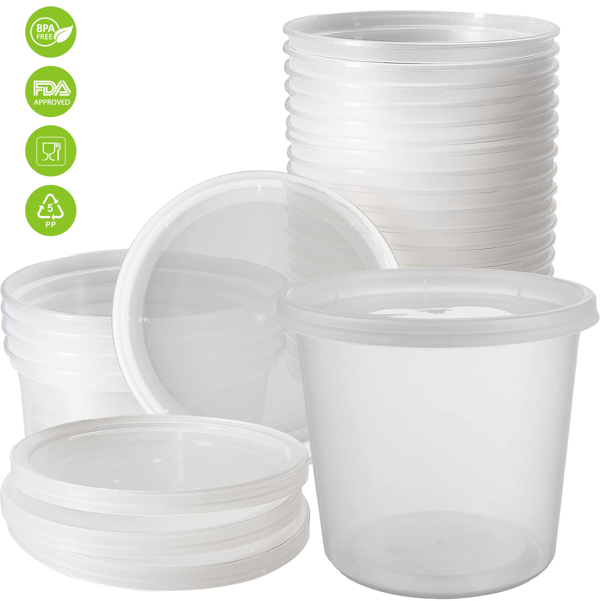 DuraHome 24oz dishwasher-safe container for top rack cleaning.