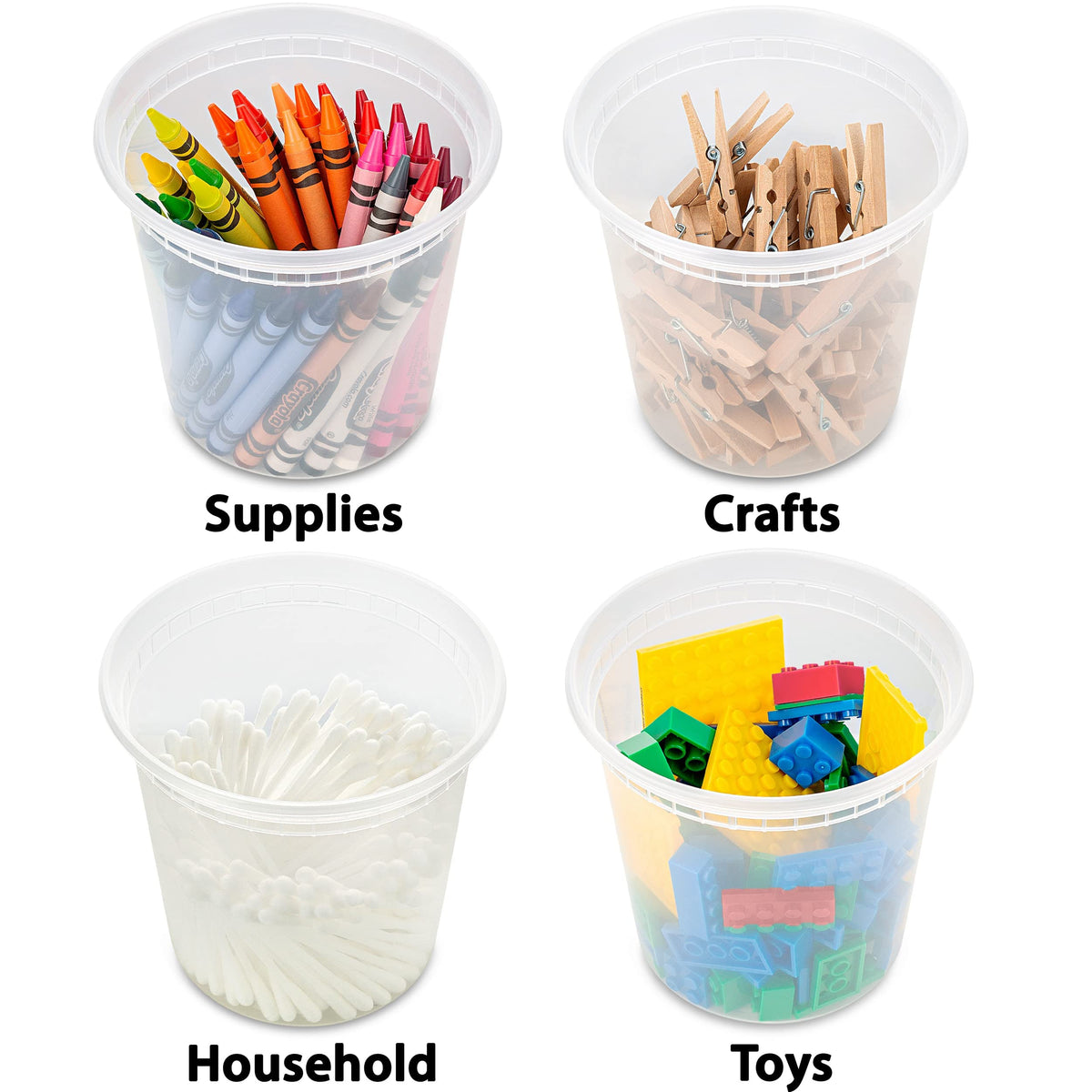 DuraHome 24oz stackable containers save fridge space.