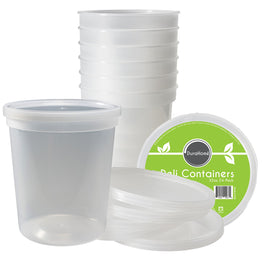 DuraHome deli container lid demonstrates tight seal for leak-proof storage.