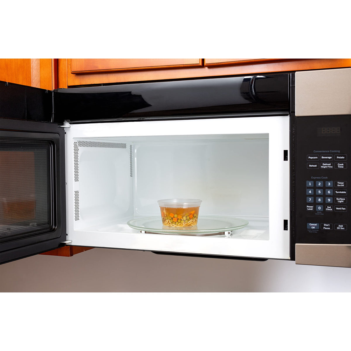 See-through DuraHome deli container, stackable and easy to identify contents