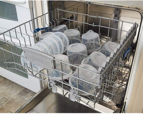 DuraHome deli containers top-rack dishwasher-safe for easy cleanup.