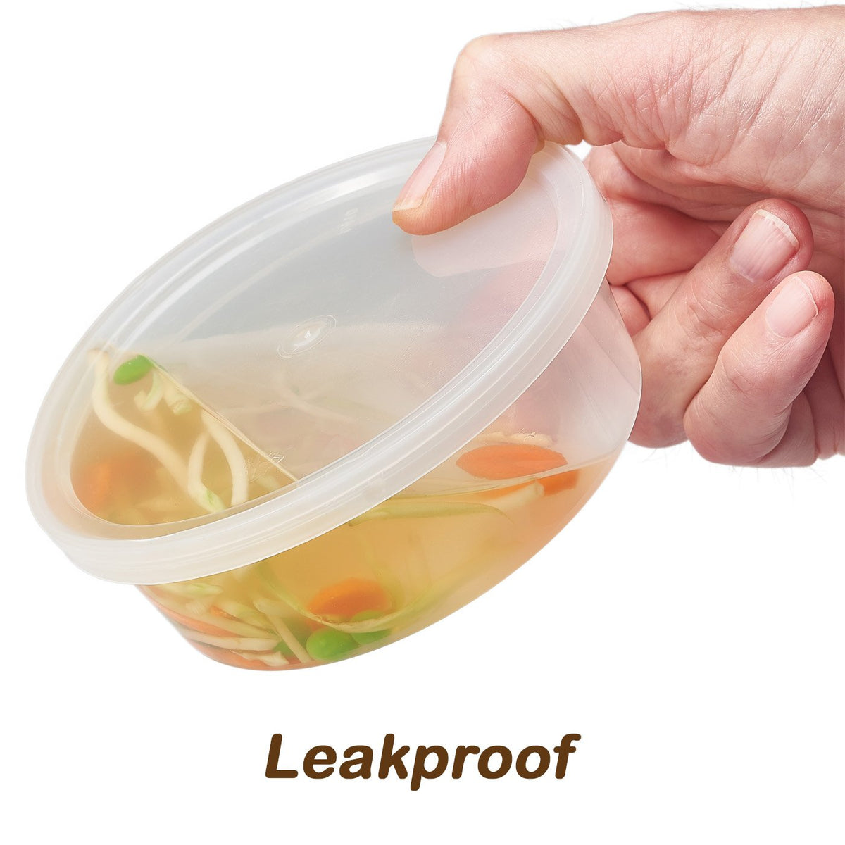 DuraHome leak-proof seal keeps dressings and sauces contained during transport.