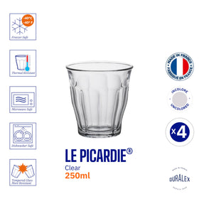 Duralex Picardie 1027AC04 9 cm tall tumbler on a dining table