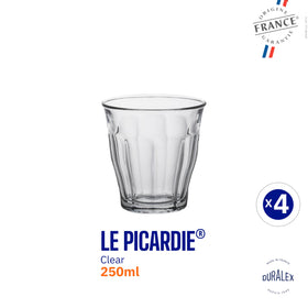 Duralex Picardie 1027AC04 thermal shock resistant glass handles hot and cold drinks
