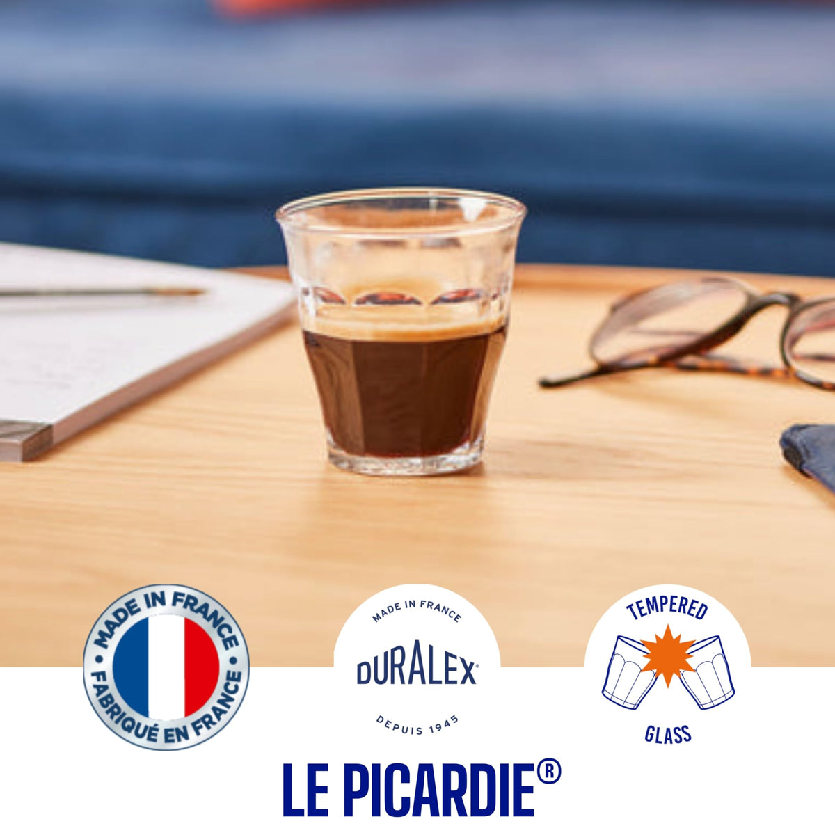 Duralex Picardie tumbler clear ideal for hot or cold beverages