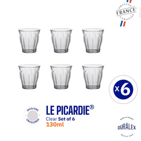 Duralex Picardie tumbler clear made in France with trusted craftsmanship
