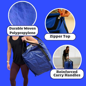 DURASACK 22-gallon tote open-top enables quick access during moves