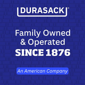 DURASACK self-standing blue tote in use for stable hauling