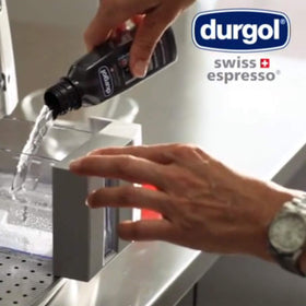 Durgol Swiss Espresso corrosion-protection formula icon indicating safe descaling
