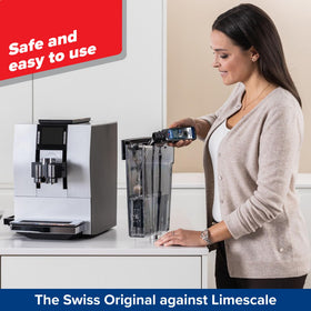 Durgol Swiss Espresso four-pack descaler bottles displayed.