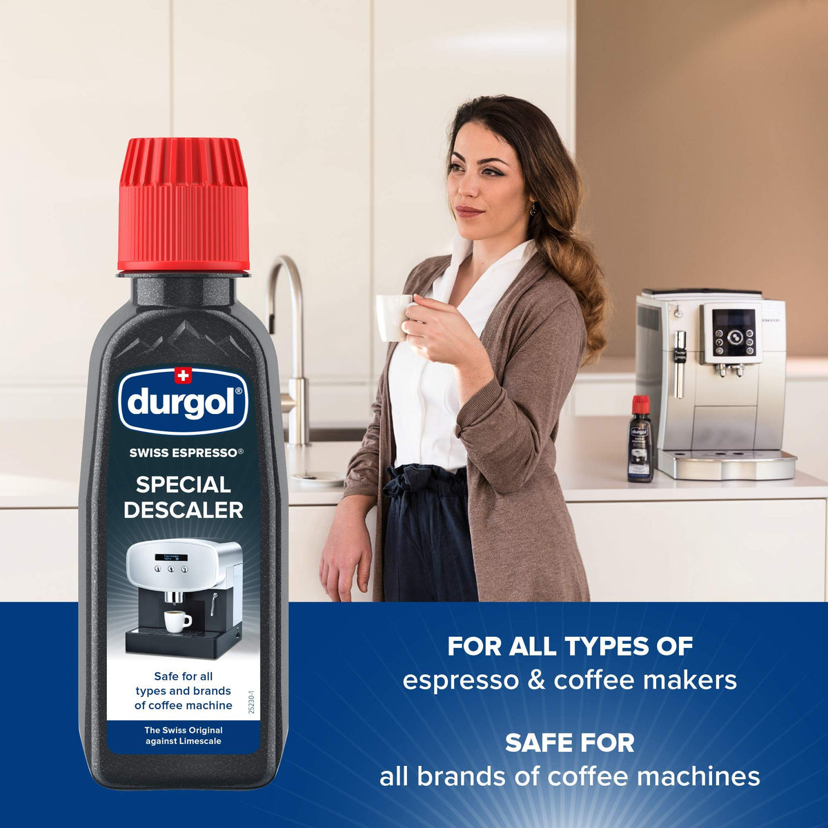 Durgol Swiss Espresso descaling action close-up dissolving lime scale