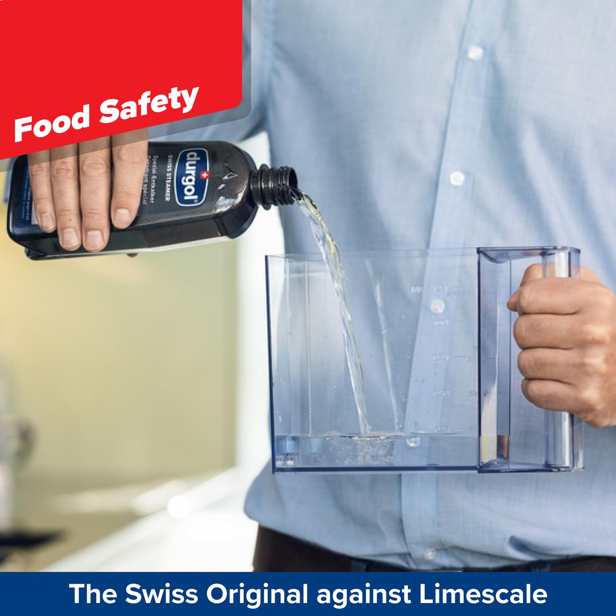 Durgol Swiss Steamer in action against limescale buildup inside the oven.