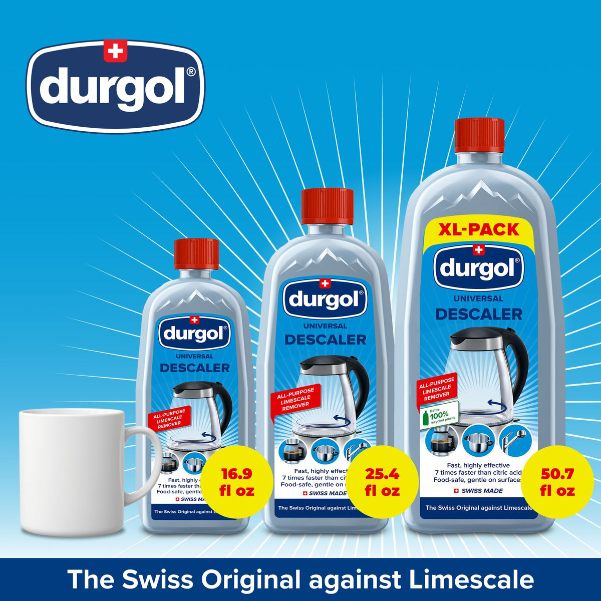 Durgol Universal kettle descaler for efficient at home maintenance.