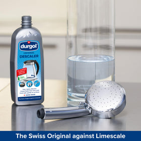 Durgol Universal pour action shows easy dosing for quick descaling.