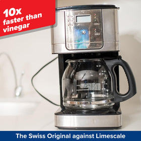 Durgol Universal shower head clean removes mineral deposits.