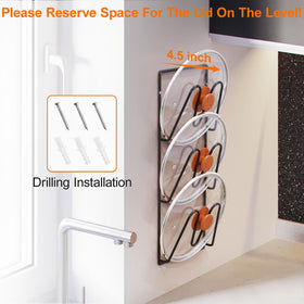 Durmmur lid rack rustproof black finish resists moisture.