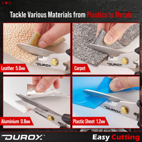 DuroX aluminum and copper wires cutting capability for light tasks.