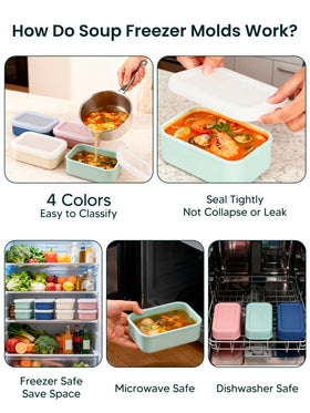 Close-up of Duseu 2-cup silicone freezer mold with easy release