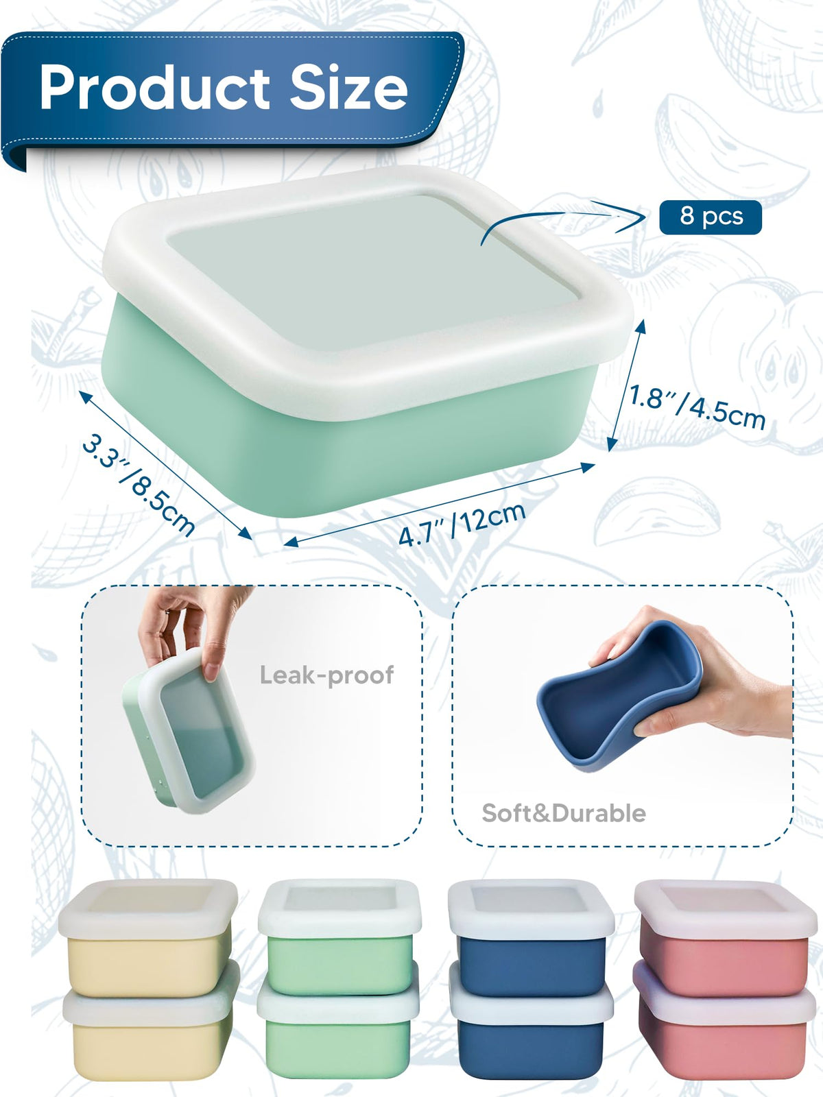 Duseu compact silicone freezer tray for small batch freezing