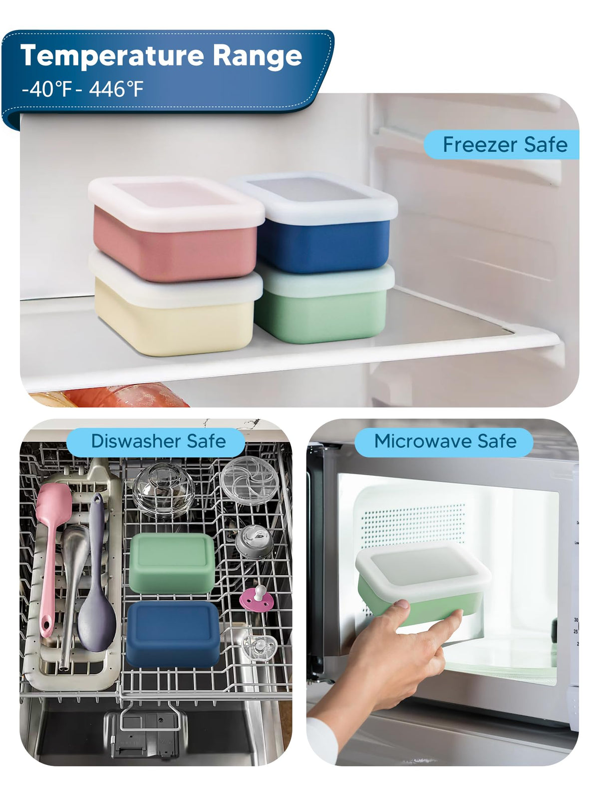 Duseu one‑press demolding feature of silicone freezer molds for quick release