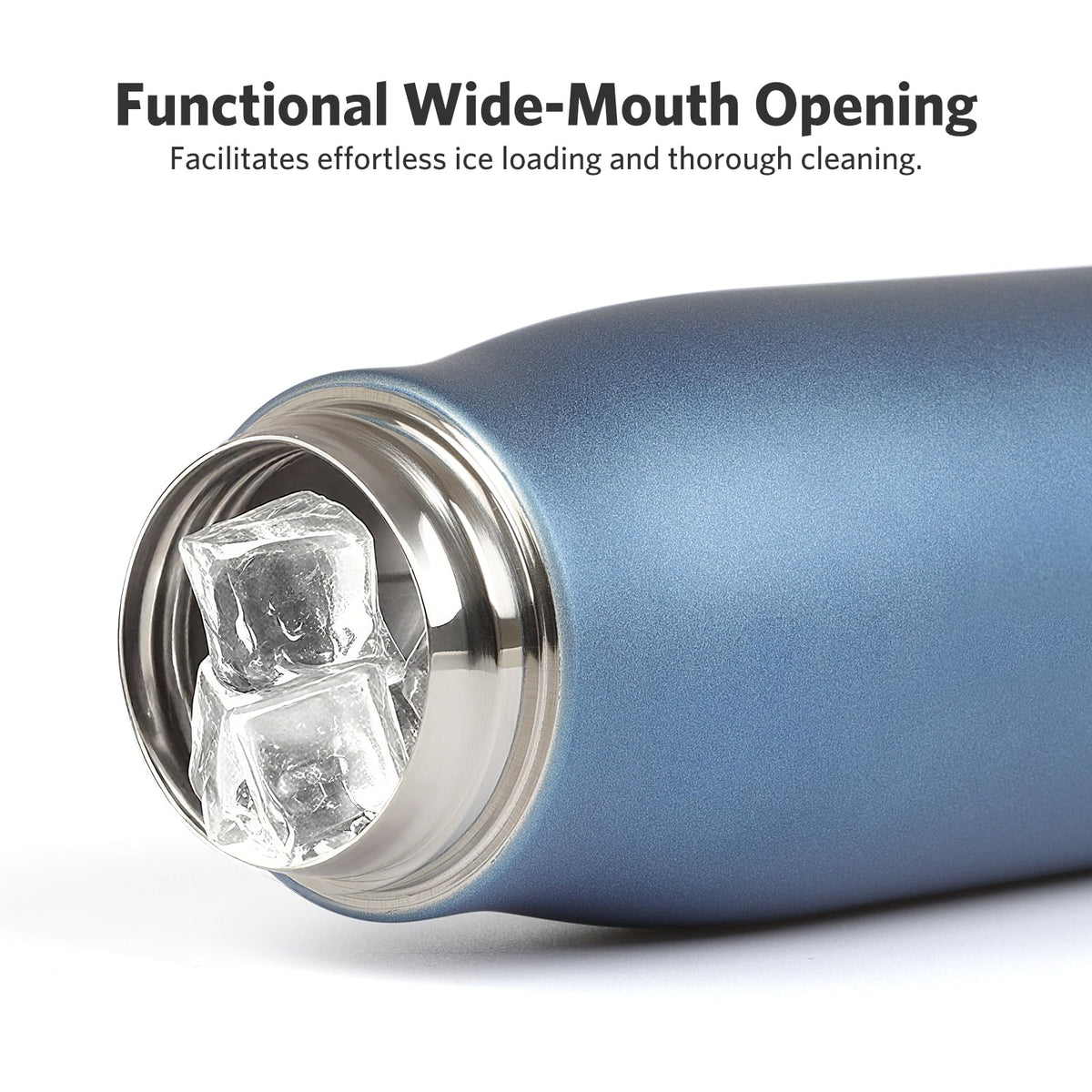 Dusgut insulated bottle with TEMP-LOCK technology helps maintain beverage temperature longer.