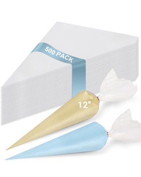 Duskeep 500-pack 12-inch pastry bags for efficient, mess-free cake decorating