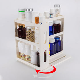 Dutiplus cream three-tier medicine organizer for vitamins and cosmetics, easy access