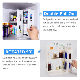 Dutiplus adjustable shelves accommodate different bottle heights and small jars