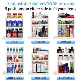Dutiplus multiroom storage use as medicine cabinet, spice rack, or cosmetics organizer