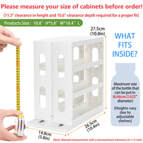 Dutiplus pull-out rotate design helps reach bottles quickly in any cabinet