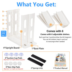 Dutiplus stabilizing foam included for odd-sized items and added stability