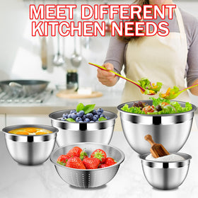 DUTZUN colander drains pasta safely during prep.
