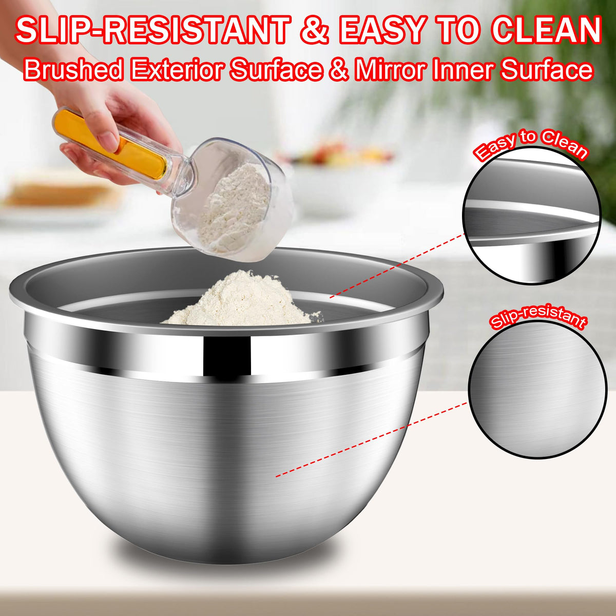 DUTZUN bowls and colander are dishwasher safe for quick cleanup.