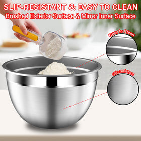 DUTZUN bowls and colander are dishwasher safe for quick cleanup.