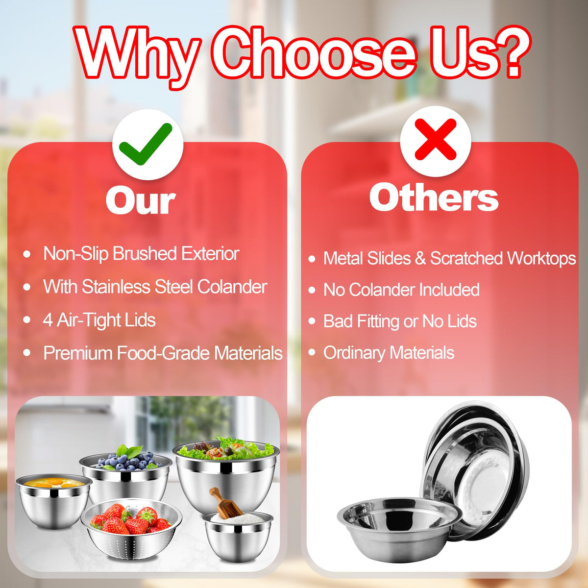 DUTZUN stainless steel interior reflects light for easy cleaning.