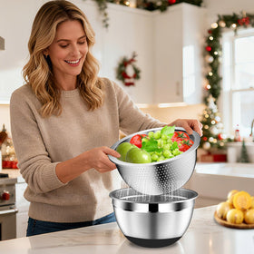 DUTZUN non slip bottom keeps bowls steady during prep