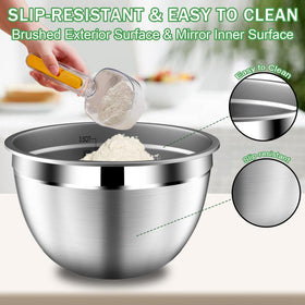 DUTZUN Pistachio mixing bowls are dishwasher safe for quick cleanup.