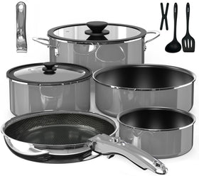 DUXANO ceramic pots and pans 12pc set for versatile home cooking
