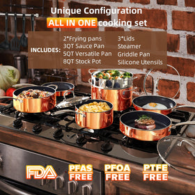 DUXANO Deluxe on stove, induction-ready design.