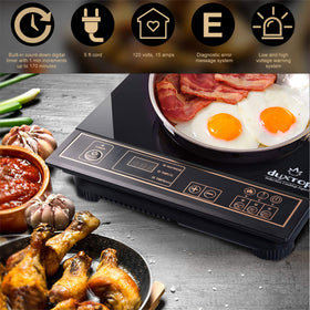 Duxtop 1800W induction cooktop digital controls enable accurate timing