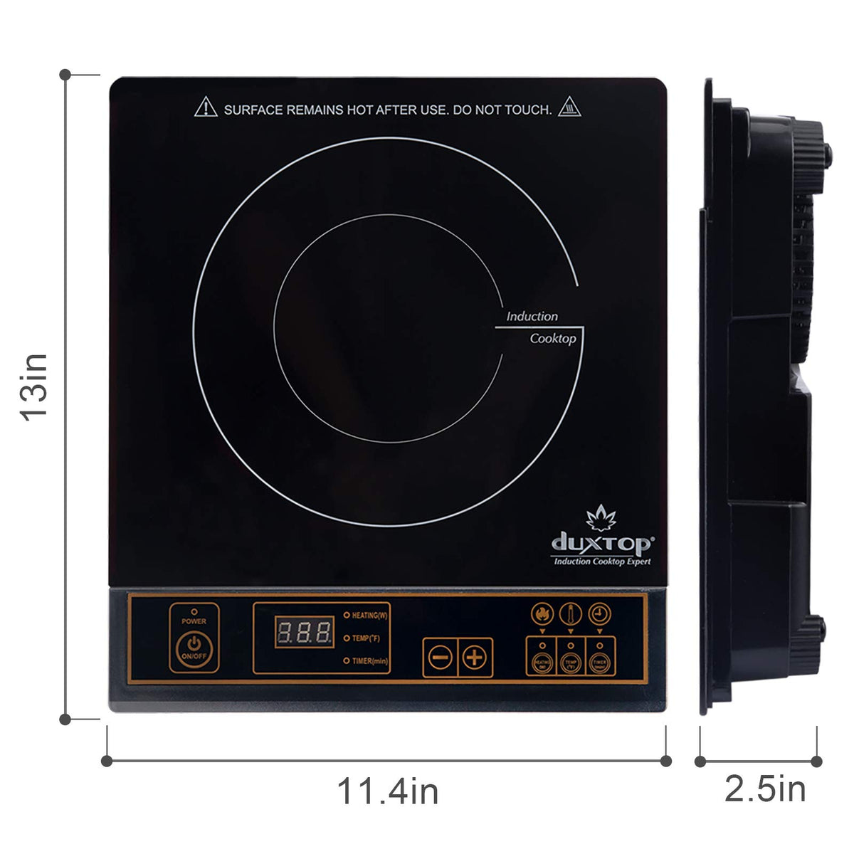 Duxtop 1800W induction cooktop ETL approved design for peace of mind
