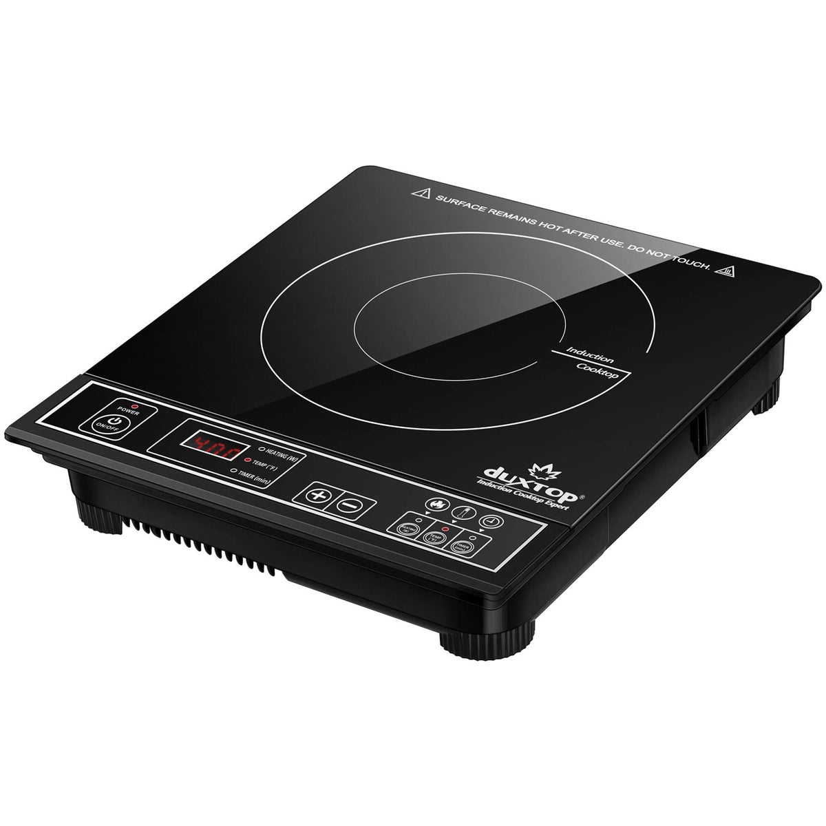 Duxtop 1800W induction cooktop front panel for precise, efficient cooking